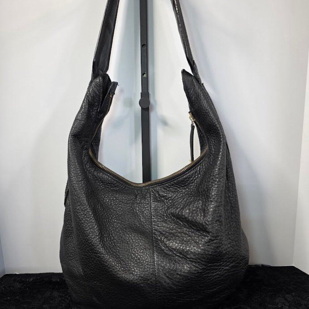 Halston Heritage Pebbled Leather Hobo Bag